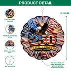 250th Anniversary American Eagle Wind Spinner, Patriotic Wind Spinner Outdoor – Stainless Steel Metal Hanging Spinners 12 in, American Flag 4th of July Patriotic Decor for Garden