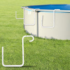 POOL HELPER Adjustable Solar Cover Holder for Steel-Wall Above Ground Pools - Heavy-Duty 5-Pack, No Drilling Required