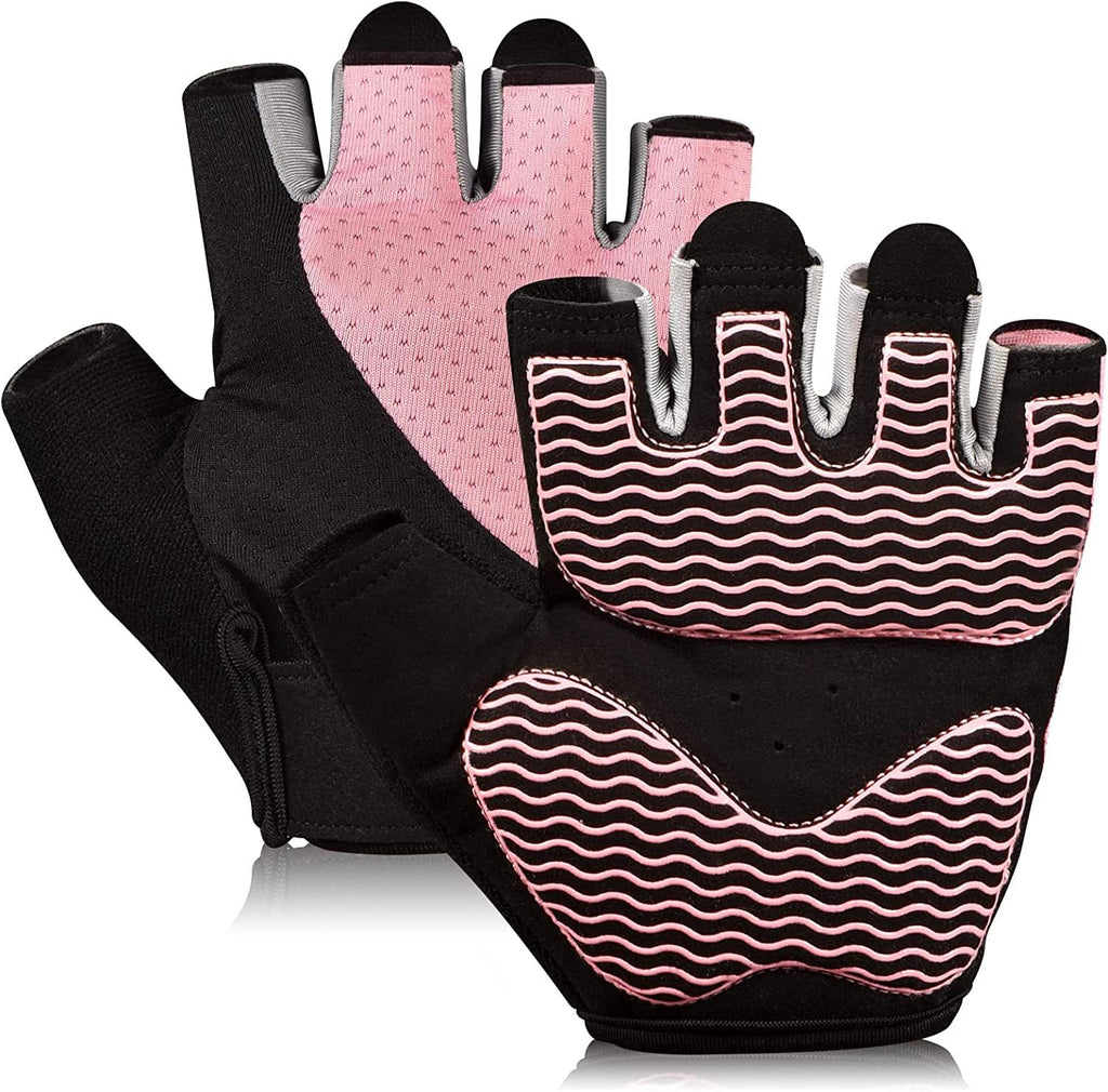 Sunnex Gym Gloves - Fingerless, Breathable Workout Gloves for Weightlifting, Sports Training