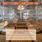 ZXQDRE Sauna Foil Vapor Barrier, 500 sqft Aluminum Insulation Roll Heavy-Duty Non-Perforated Reflective Thermal Barrier for Energy Efficient Sauna, Attic, Garage and Crawl Space (4FT x 125FT)