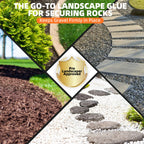 Shabebe Rock Glue for Landscaping 1 Gallon, Ultra-Stick Mulch Bond Gravel Binder & Stone Adhesive, 100% Water-Permeable Pea Gravel Stabilizer, Long-Lasting Rock Glue for Paths, Patios & Borders