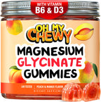 Center-Filled Magnesium Glycinate Gummies 400MG - High Absorption for Kids, Teens & Adults - Supplement for Sleep, Calm & Muscle Relaxation with B6 & D3 - Gluten Free & Vegan Friendly - 60 Count