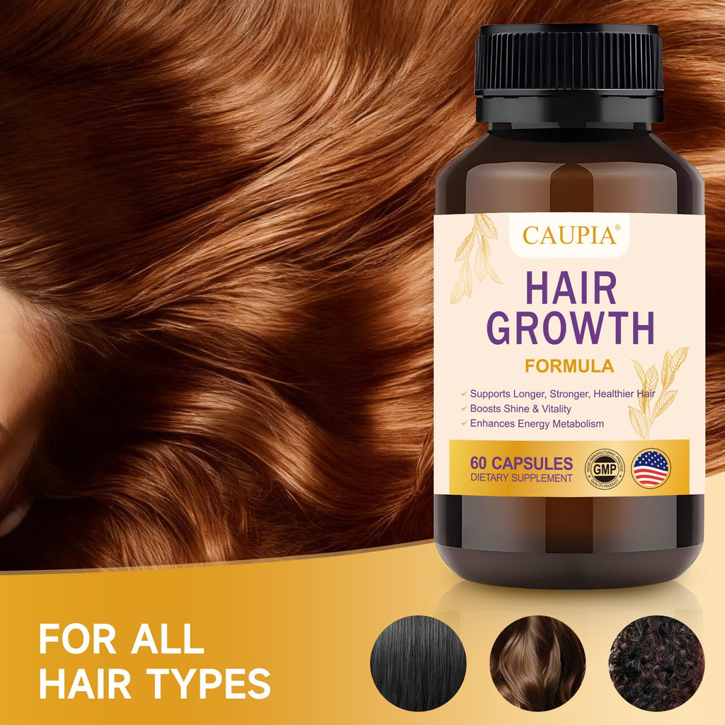 CAUPIA Hair Energy Supplement Capsules for Hair Growth - Hair & Scalp Support Supplement - 60 Capsule