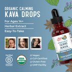 MaryRuth Organics, Herbal Supplement Drop, Calmness & Relaxation, Pack of 1, USDA Kava Root, Sugar/Gluten Free, Support Sleep, Calm & Stress Relief, Vegan, Non-GMO, 30 Servings