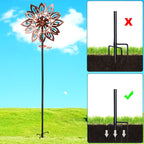 Wind Spinners for Outdoor Yard Decor, 360 Degrees Swivel Outdoor Metal Wind Spinner, 62" Wind Sculptures Garden Decor for Patio Lawn Yard