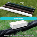 plusgutter 11.5ft Long Gutter Downspout Extensions Flexible, 4" Diameter Drain Downspout Extender, Down Spout Drain Extender for Rainwater Drainage, Extendable from 2.6ft to 11.5ft(White)