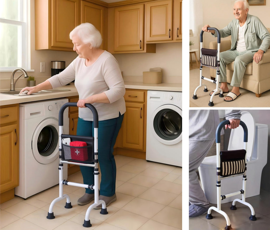 Stand Assist Aid for Elderly; Couch Stand Assist Rail; 4 Prong Canes for Women for Stability; Standing Support for Seniors Tight Spaces; Toilet Safety Rail; Height Adjustable; Weight 5lbs, Bear 350lbs