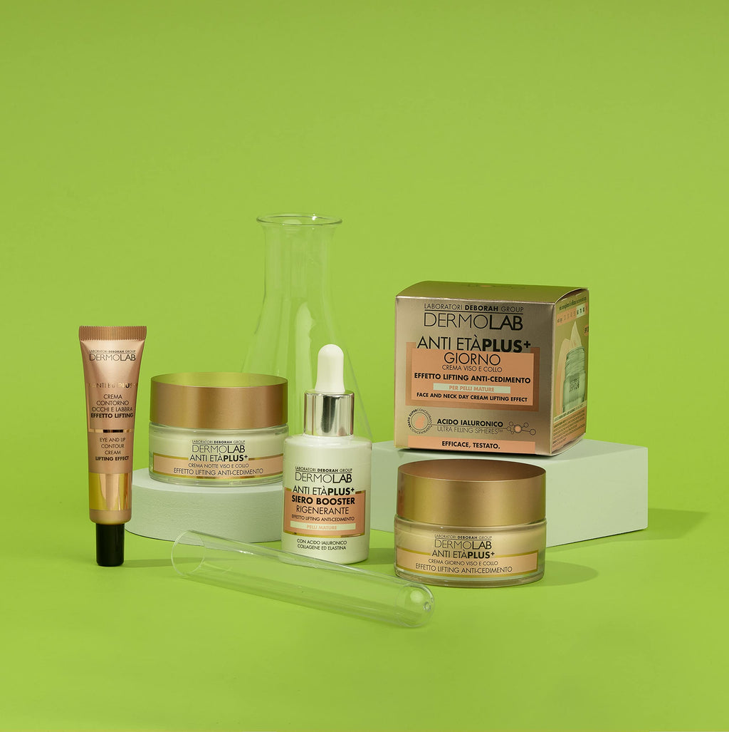 DERMOLAB Eye and Lip Contour Cream with Lifting and Anti-Sagging Effect for Mature Skin 15 ml (0.5 Fl Oz), 1 unit - Made in Italy