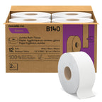 Cascades PRO Select Jumbo Roll Premium Bath Tissue 2-Ply - Suitable for universal dispensers -Toilet Paper is Septic Tank Safe, Certified, Recycled - 1000' length/Roll, 12 Rolls/Box - B140 - White