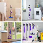 KLEBV Broom Holder Wall Mount Screw Drilling, Sturdy Heavy Duty Stainless Steel Mop Gripper Rack Perforated, Perfect for Laundry Room Organizer, Fit with Laundry Kitchen Garage Garden Storage System