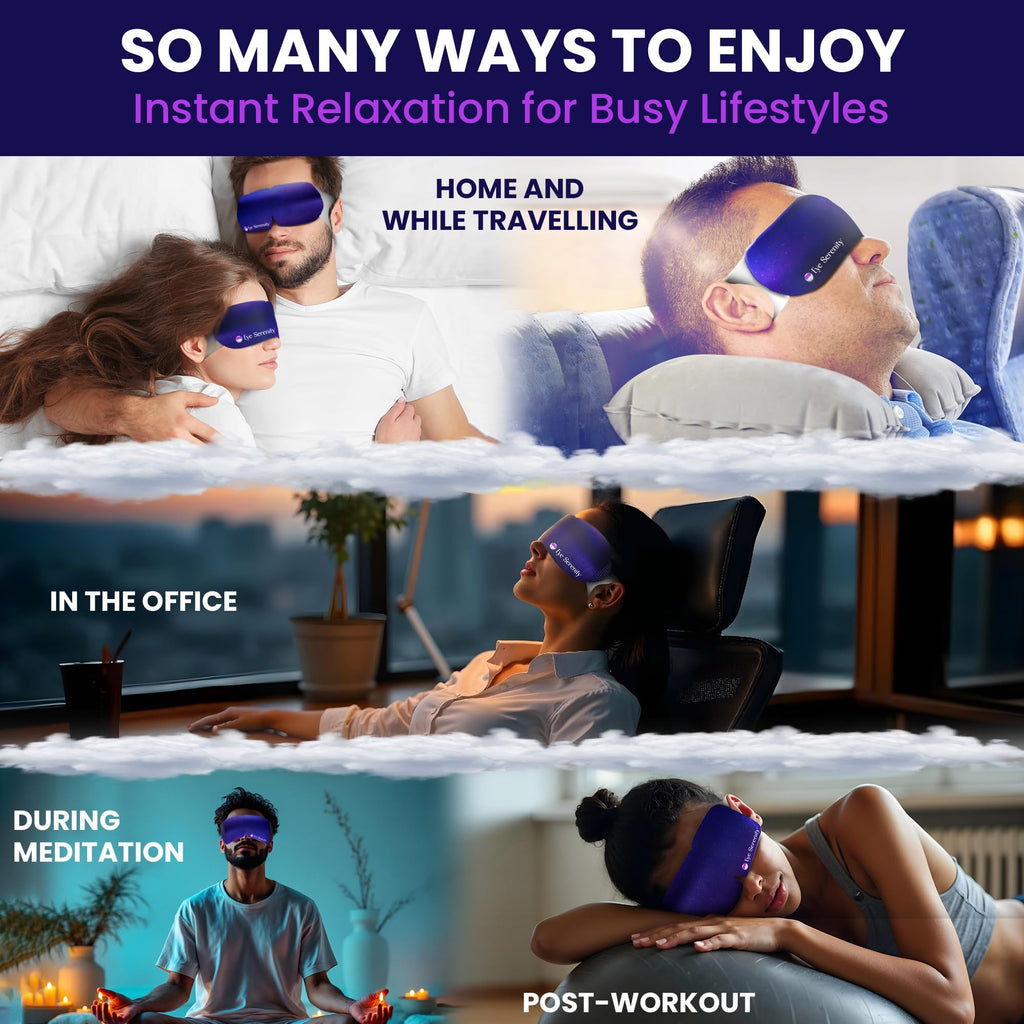 Lure Essentials Steam Eye Mask by Eye Serenity Self-Heating Warm Compress, 45-Pack, Unscented, Dry Eye Relief, Perfect for Self-Care, Ideal for Office, Travel & Nightly Relaxation, Calm Sleep