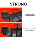 NZ home Insulated Bags for Food Delivery (3XL) Grocery Shopping Cooler Bag, Pizza Delivery, Hot & Cold Catering Tote, Reusable, Foldable & Heavy Duty (2 Pack, Black)