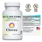 Dr Clark Store Cloves Supplement 500mg for Digestive Comfort and Balanced Internal Cleansing Support, 102 Tapioca Capsules for a 102-day Supply of Pure Botanical Wellness, Non-GMO and Gluten Free