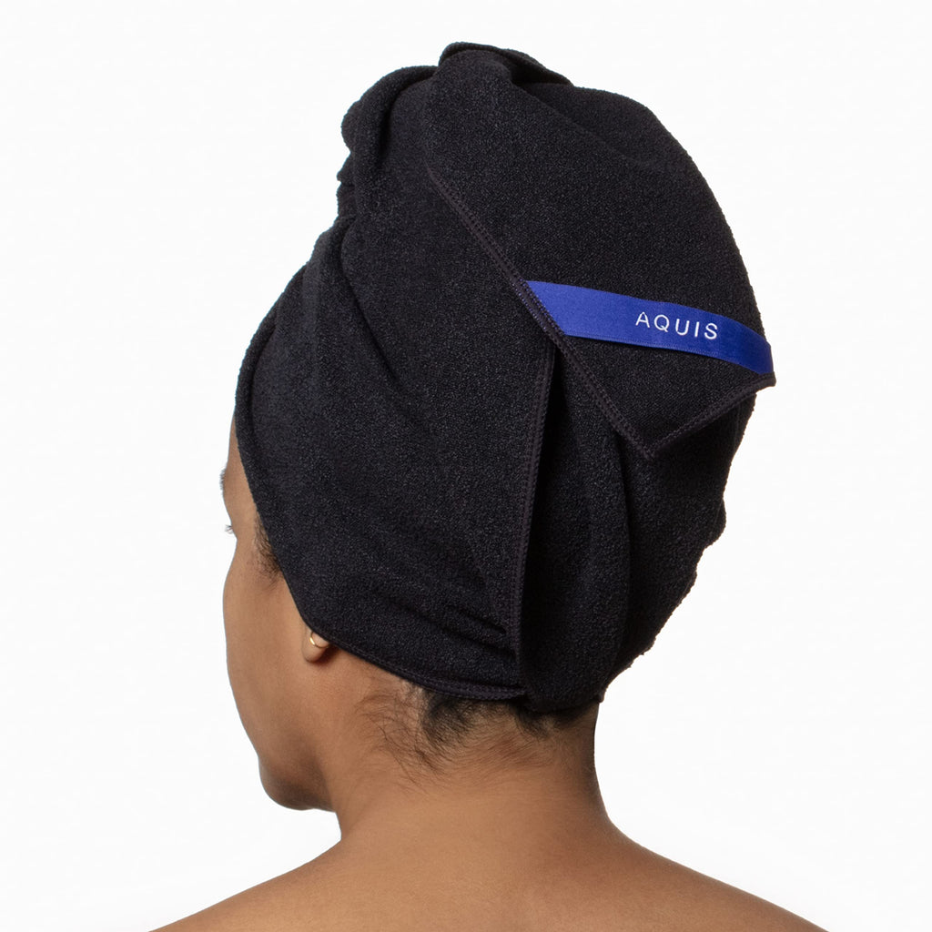 Aquis Towel Hair-Drying Tool, Water-Wicking, Ultra-Absorbent Recycled Microfiber
