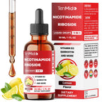 Tenmido NAD+ Supplement Liquid Drops - 9in1 with Nicotinamide Riboside, Resveratrol, Quercetin, TMG Trimethylglycine, Fisetin, Co Q10, PQQ, and Black Pepper - 30ml 1 Fl Oz