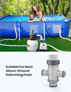 POOLHACKER Dual Split Hose Plunger Valve, Above Ground Pool Parts, Pool Accessories and Replacement Parts for Coleman