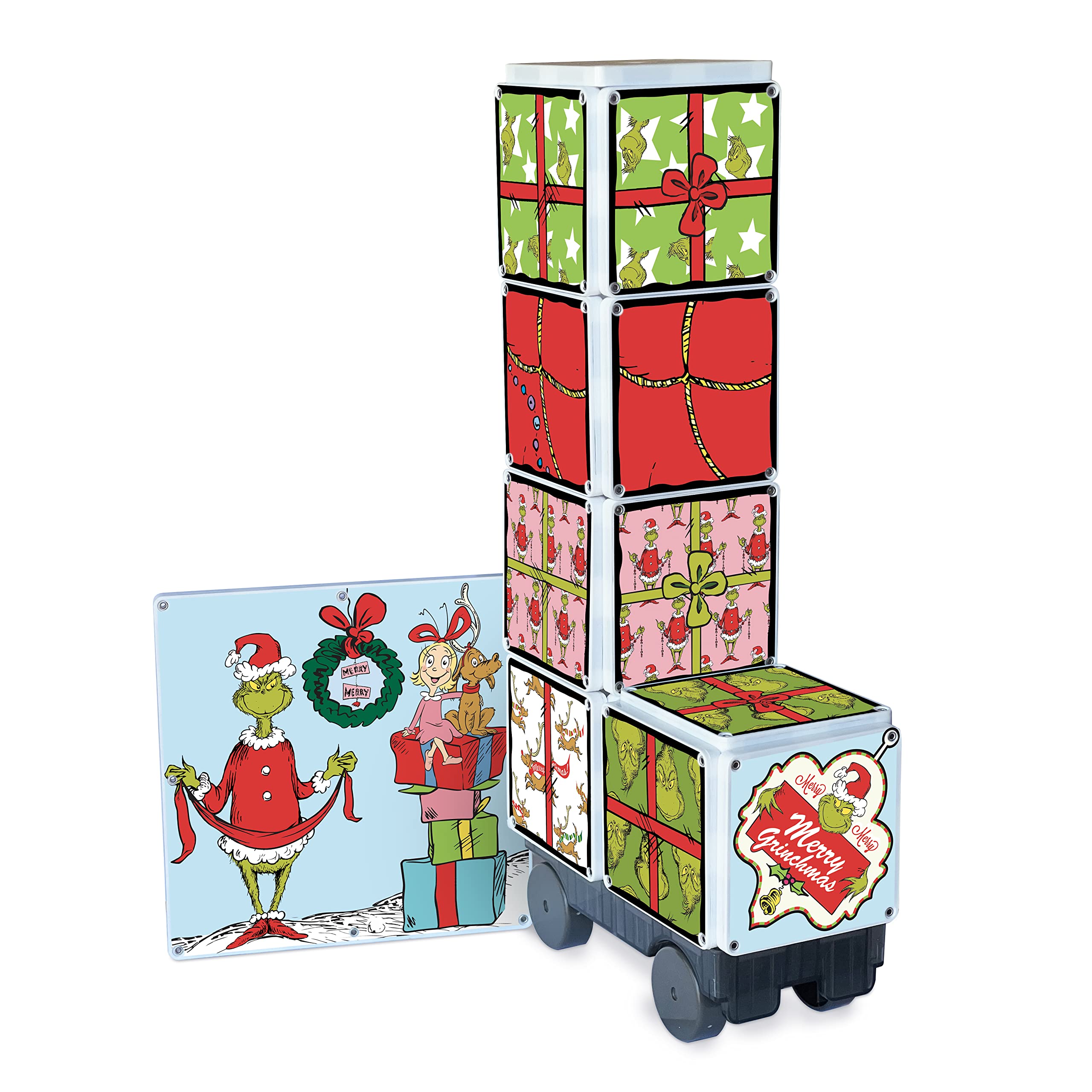 CreateOn Magna-Tiles Limited Edition How The Grinch Stole Christmas Structure Set, Magnetic Building Tiles Making Learning Fun and Hands-On, Educational Toy for Kids Ages 3 Years +