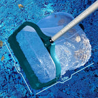 POOLWHALE Pool Skimmer Net - Upgrade Swimming Leaf Rake with Extra Wide Scoop Edge, Fine Mesh Nets for Pool Cleaning Leaves, Debris (Not Pole)