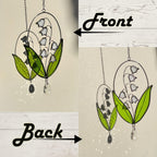 Real Stain Glass Decor Birth Flower Suncatcher Lily of The Valley Suncatcher Lily of the Valley Stained Glass Window Hanging Plant Room Decor Hanging Plant Lover Gifts Home Gardening Gifts for Women