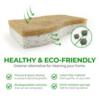 AIRNEX Natural Kitchen Sponges (12 Pack) - Biodegradable Cellulose & Coconut Scrubber Dish Sponges for Kitchen - Eco-Friendly, Non Scratch, Compostable, Non Toxic S-Shaped Natural Sponges for Dishes
