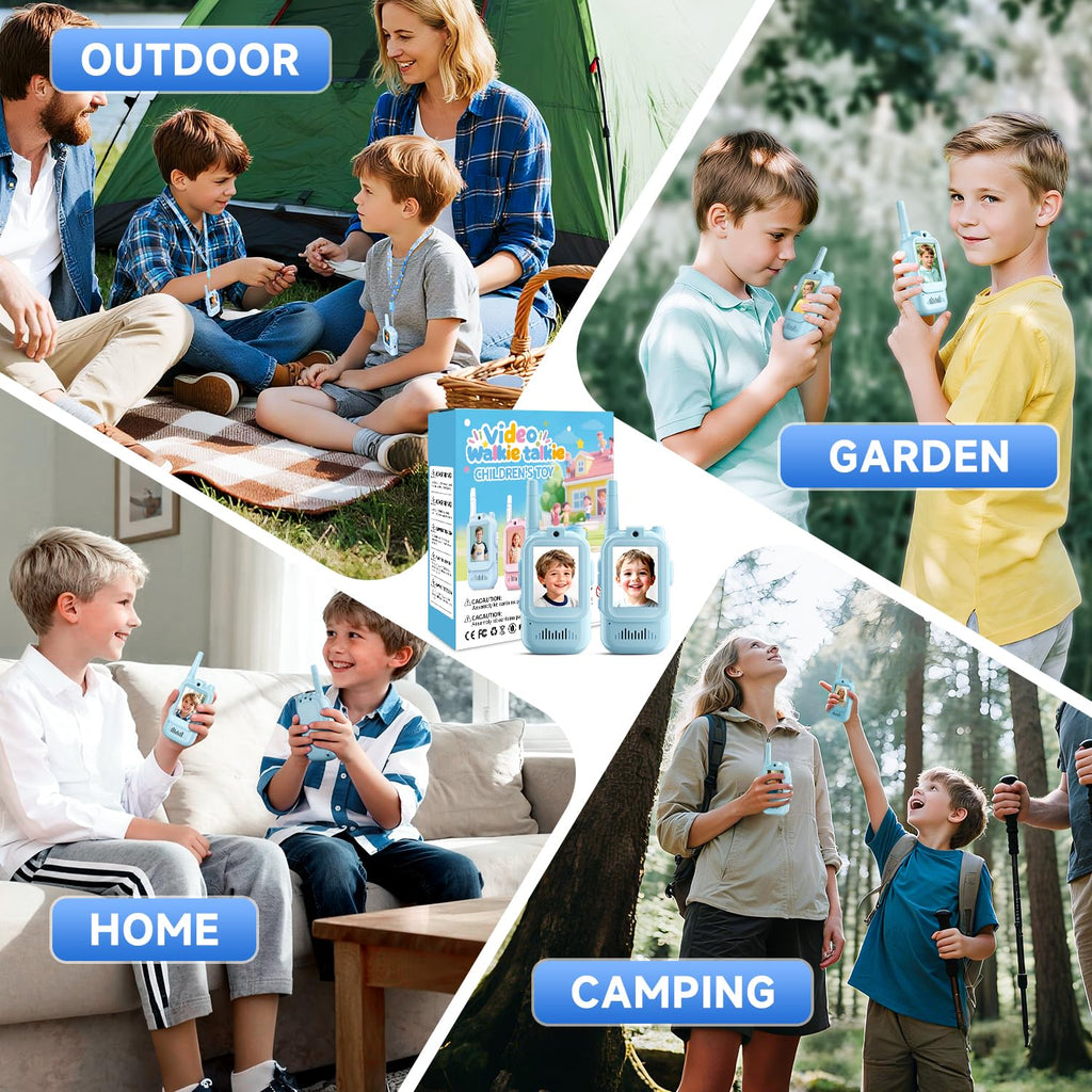 Video Walkie Talkies for Kids, 2 Pack Kids Two Way Radio Toy Walkie Talkies