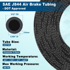 Boeray 5/32" DOT Air Line, 100FT SAE J844 PA12 Nylon Air Tubing with Cutter