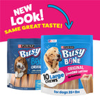Purina Busy Bone Adult Large Dog Chew Treats, Original, 10 ct Pouch