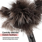 FeelfunFeather Retractable Feather Duster-Genuine Ostrich Feathers,Anti-Static,Reusable Eco-Friendly Handheld Cleaning for Keyboard,Home,Car,Office(10 to 15 Inches) 3 Pack