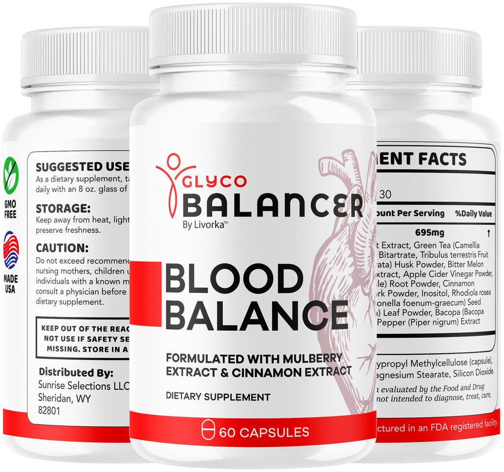 Glyco Balancer Capsules - Official GlycoBalancer Supplement Support Pills Advanced Formula All Natural Premium Ingredinets for Health Support Vitamins and Wellness, 60 Capsules for 1 Month
