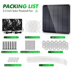 Solar Panel Fan kit, 30W Solar Powered Fan with Dual IPX7 Waterproof Fans for Outside Chicken Coops, Greenhouses, Sheds, Solar Panel Fan kit
