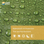 GUARD SHIELD Tarp Green 16x20 Feet Multi Purpose Waterproof Poly Tarp Cover 4mil (2-Pack)