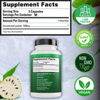 Peruvian Naturals Graviola Capsules, 1500 mg Soursop Leaf Extract from Hojas de Guanabana, Non-GMO, Vegan & Gluten-Free Herbal Supplement, 300 Count