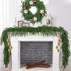 Hananona 2Pcs 6FT Christmas Garlands, Real Touch Norfolk Pine Garland
