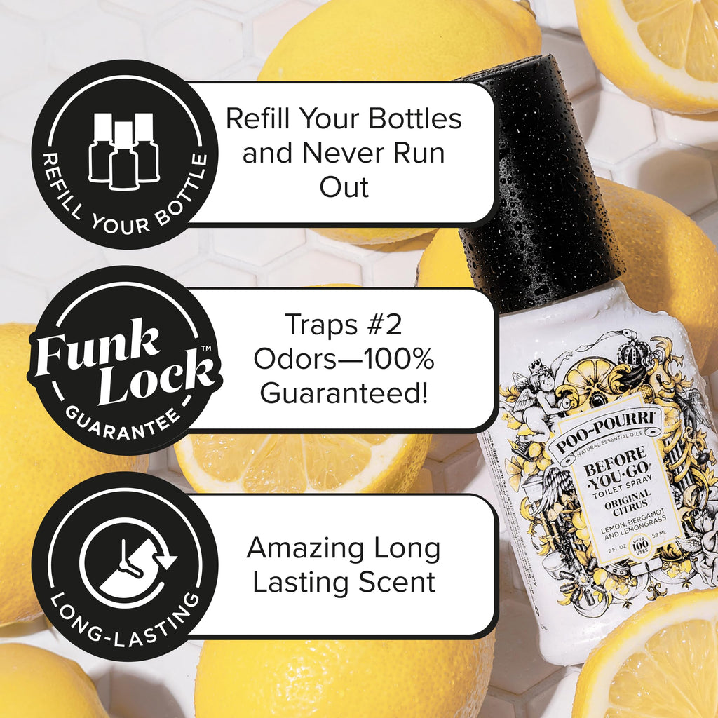 Poo-Pourri Before-You-Go Toilet Spray Refill, Original Citrus, 16 Fl Oz
