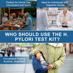H Pylori Test Kit – 2 PCS at-Home Helicobacter Pylori Self-Test with 99.9% Accuracy – Fast Results in 10-15 Minutes, Easy to Use, No Lab Visit Required