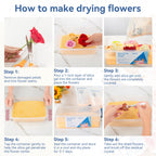10.4 LBS Silica Gel Flower Drying Crystals, Reusable Color Indicating Flower Drying Silica with Airtight Container and Brush, DIY Wedding Bouquet Flower Preservation Kit, Fine Bead Size<1mm