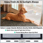 Upgraded Magnetic Screen Door Thicker 250g/m² Reinforced Mesh,36 Longer Magnets,Door Screen Magnetic Closure for Single Door,Screen Size 34 x81 Inch,Fit Doors to 32 x 80 Inch