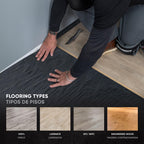 ROBERTS 70-116 Moisture Barricade 6 mil Polyethylene Film for Vinyl, Laminate SPC, Engineered Wood Floors - 300 sq. ft. Roll, Black