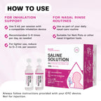 BASE LABORATORIES 7% Saline Solution for Nebulizer Machine | Saline Solution for Inhalation & Nasal Irrigation | High 7% Concentration l (25 x 2) 50 Vials 5ml Unit Dose