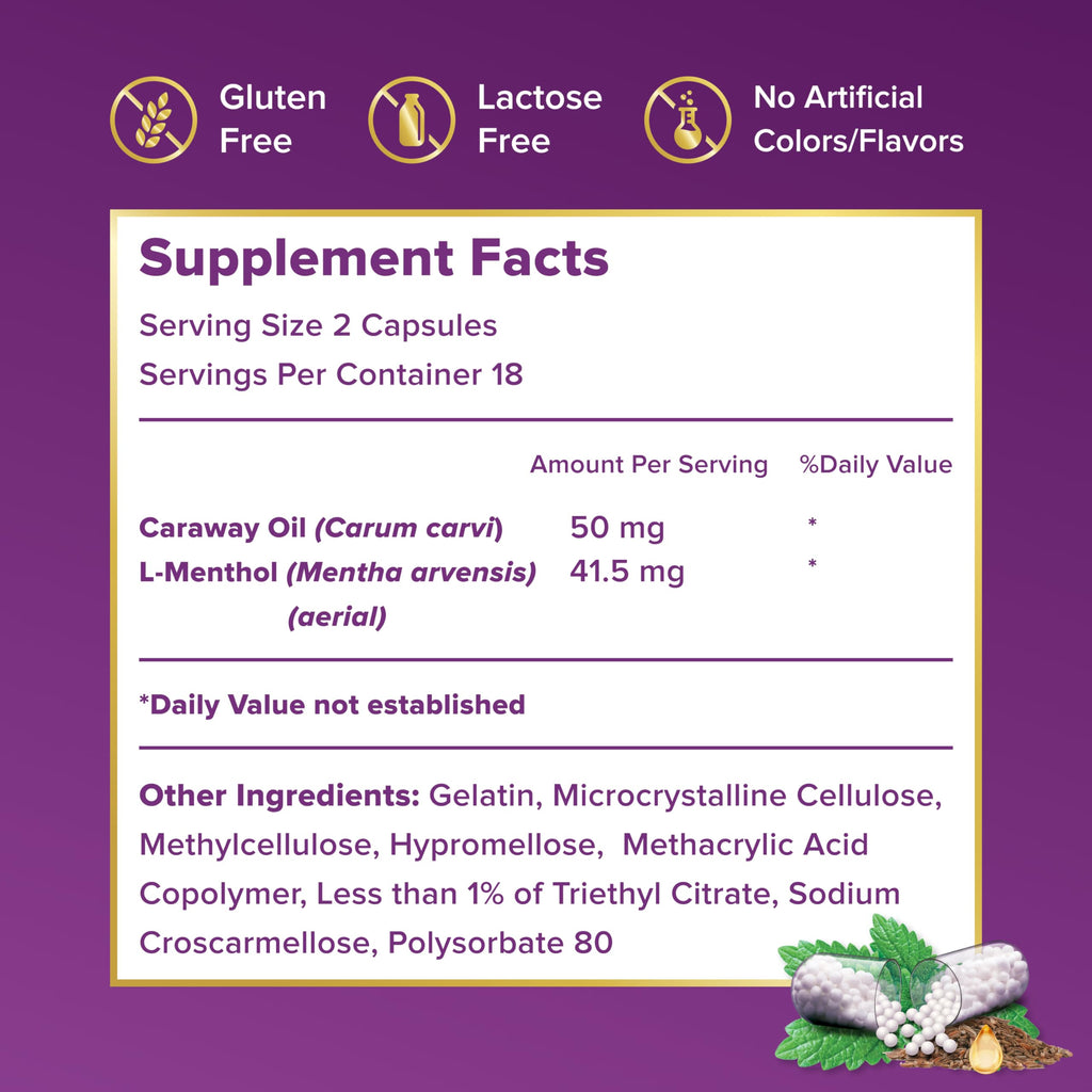 FDgard Gut Health Supplement, Indigestion, Nausea & Bloating, Upset Stomach, 36 Capsules