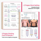 Fitness Workout Journal for Women & Men, A5(5.5" x 8.4") Workout Log Book Planner for Tracking, Progress, and Achieving Your Wellness Goals-Berry Pink