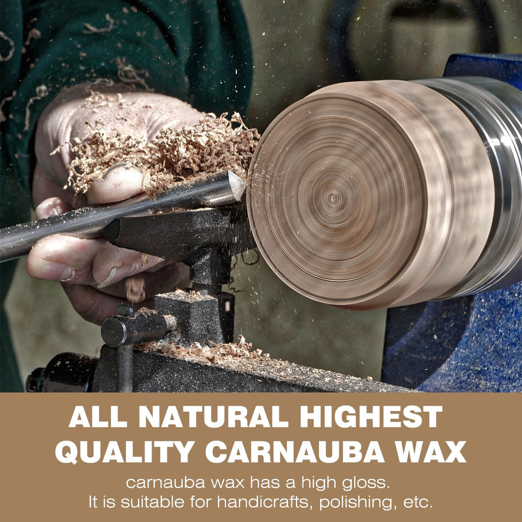Carnauba Wax Paste - Paste Finish Wax - Buffing Compounds & Wax for Use Wood Buffing, High-Gloss Finish