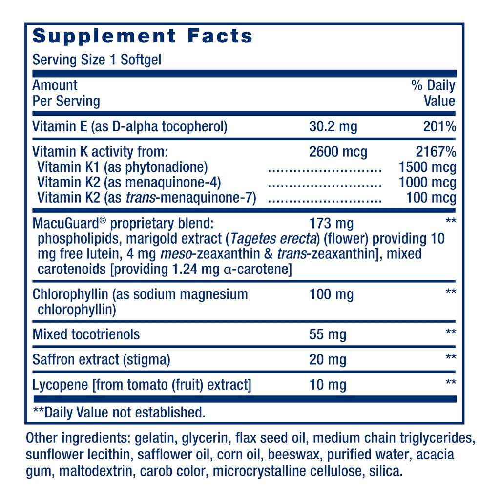 Life Extension Once-Daily Health Booster, Vitamins E, K1 & K2, phospholipids, Fat-Soluble nutrients for Eye Health, Bone Health, Heart Health, Gluten-Free, 1 Daily, Non-GMO, 30 softgels