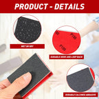 24 Pcs Sanding Sponge 800-1000 Grit, Washable & Reusable Sanding Blocks for Wood, Metal, Drywall, Glazing, Wet Dry Sandpaper for Smooth Finishing