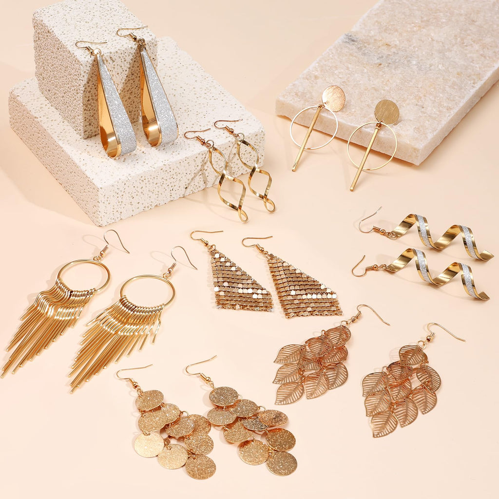 ESRICH 20 Pairs Drop Dangle Earrings, Earrings Set for Women