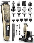 Ufree Beard Trimmer Men, Waterproof Electric Razor Nose, Body, Face and Mustache, Cordless Hair Clippers Shavers Grooming Kit, Gifts for Husband Father