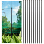 DOLEMODUO 72 Inch Garden Stake Netting Support, 10PCS Heavy Duty & Rust Proof Powder Coated Steel Plant Stakes for Garden Fencing, Plant & Crop Protection from Wildlife