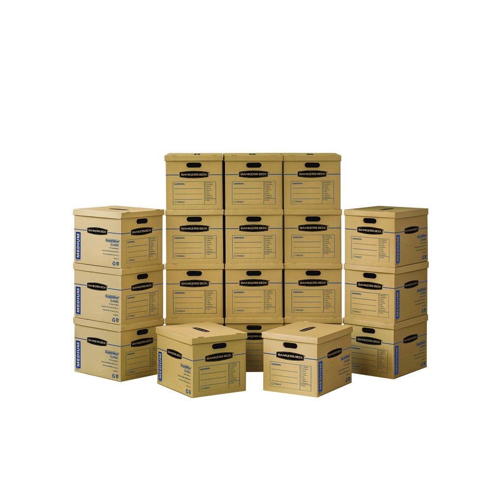 Bankers Box 20-Pack Medium Classic Moving Boxes with Reinforced Handles