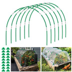 Garden Hoops for Raised Beds, Splinter-Free Fiberglass Greenhouse Hoops Grow Tunnel, 36 Pcs Adjustable Frame for Row Cover & Bird Netting, Rust-Proof DIY Outdoor Plant Stakes