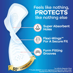 Always Infinity Feminine Pads for Women, Flexfoam Pads with Wings, Size 4, Overnight Absorbency, Unscented, 38 Count